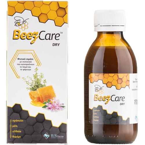 Beezcare Dry Natural Syrup Συμπλήρωμα Διατροφής Φυτικό Σιρόπι με Καταπραϋντικές Ιδιότητες για Λαιμό & Φάρυγγα για Ξηρό Βήχα 140ml